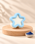 Blue and milky white star soap — blue indigo